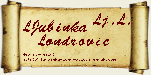 LJubinka Londrović vizit kartica